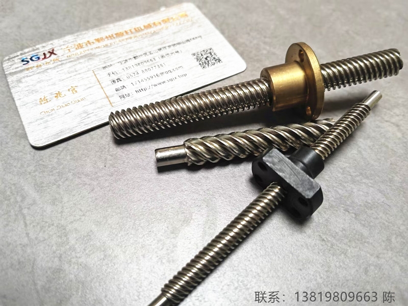 生產（chǎn）梯形絲杆直徑T1021頭 T10206頭多頭絲杠 及銅螺母